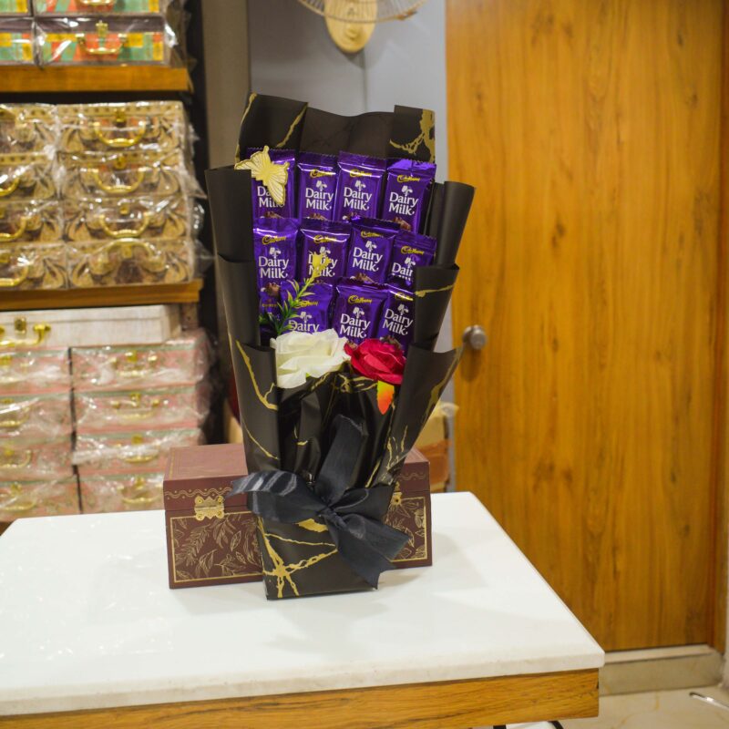 Elegant Dairy Milk Chocolate Bouquet Gift Arrangement